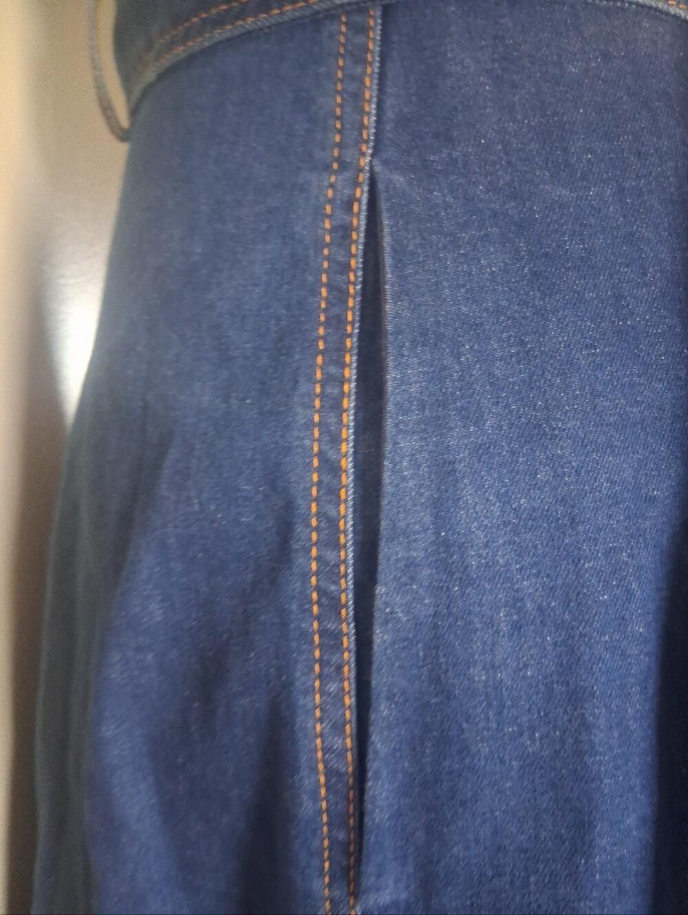 Jason Wu Sleeveless Denim Midi Dress with Belt - Blue Size 4 P2P 18 - Picture 5 of 10